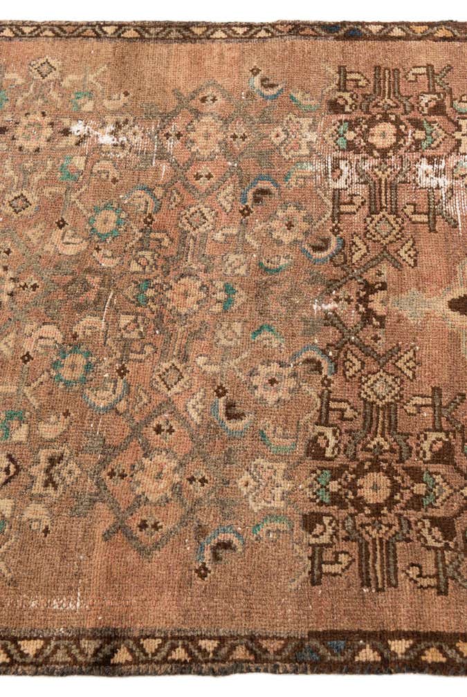2' 9 x 9' 10 Hand Knotted Ultra Vintage Persian Wool Runner Rug