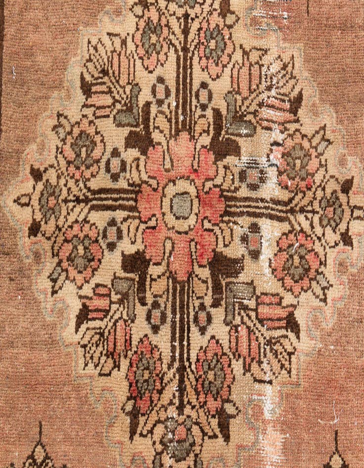 Detail image of 2' 9 x 9' 10  Hand Knotted Ultra Vintage Persian Wool Runner Rug