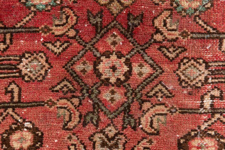 2' 9 x 9' 10 Hand Knotted Ultra Vintage Persian Wool Runner Rug