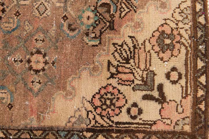 2' 9 x 9' 10 Hand Knotted Ultra Vintage Persian Wool Runner Rug
