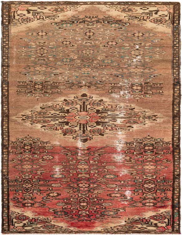 Primary image 2' 9 x 9' 10  Hand Knotted Ultra Vintage Persian Wool Runner Rug