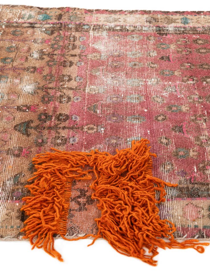 Detail image of 3' 6 x 9' 10  Hand Knotted Ultra Vintage Persian Wool Runner Rug
