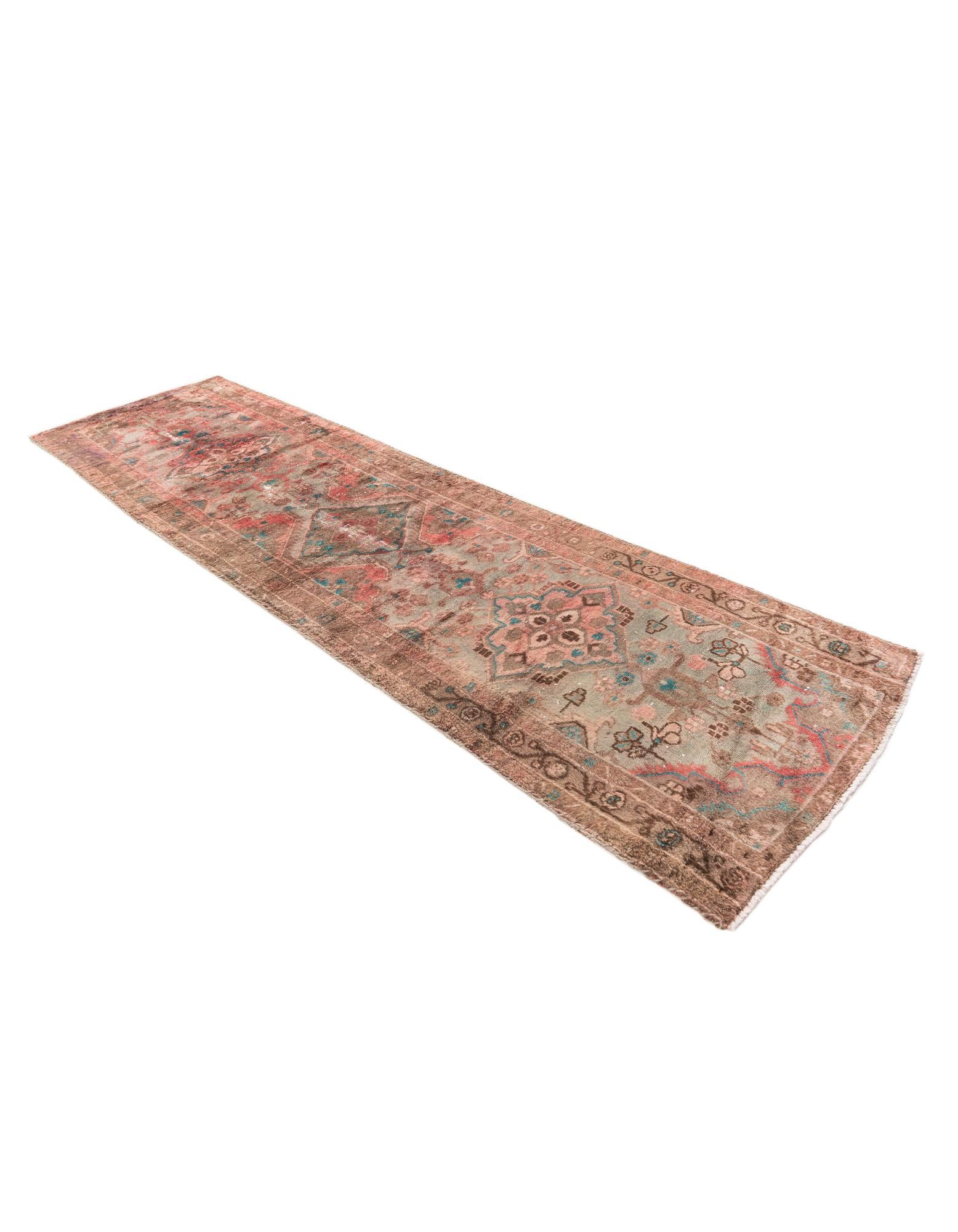 80cm x 285cm anudado a mano Ultra Vintage Alfombra Persa Lana Pasillera
