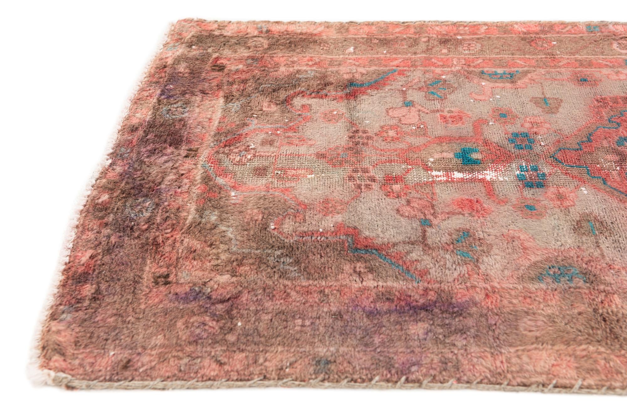 80cm x 285cm anudado a mano Ultra Vintage Alfombra Persa Lana Pasillera