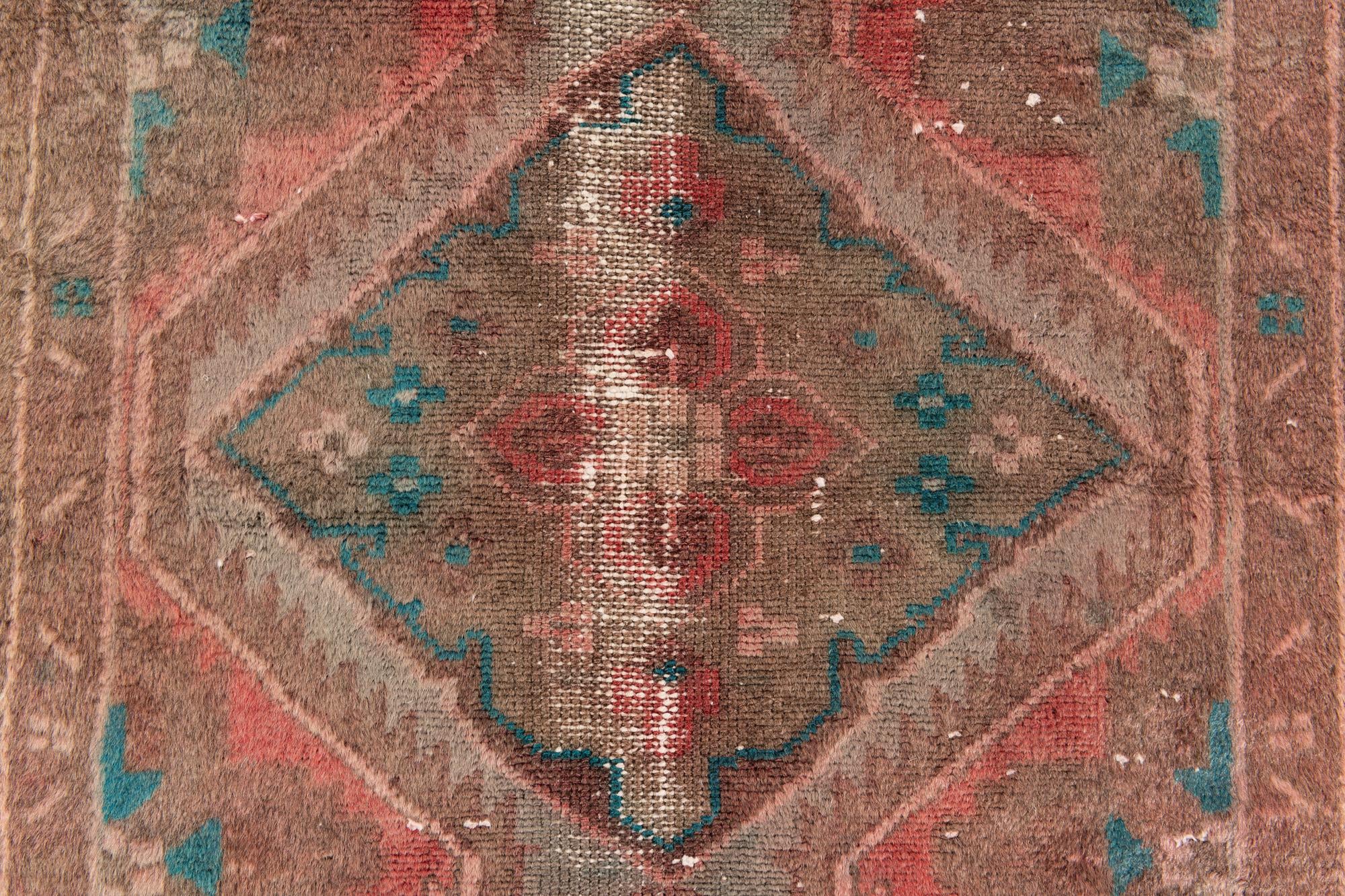 80cm x 285cm anudado a mano Ultra Vintage Alfombra Persa Lana Pasillera