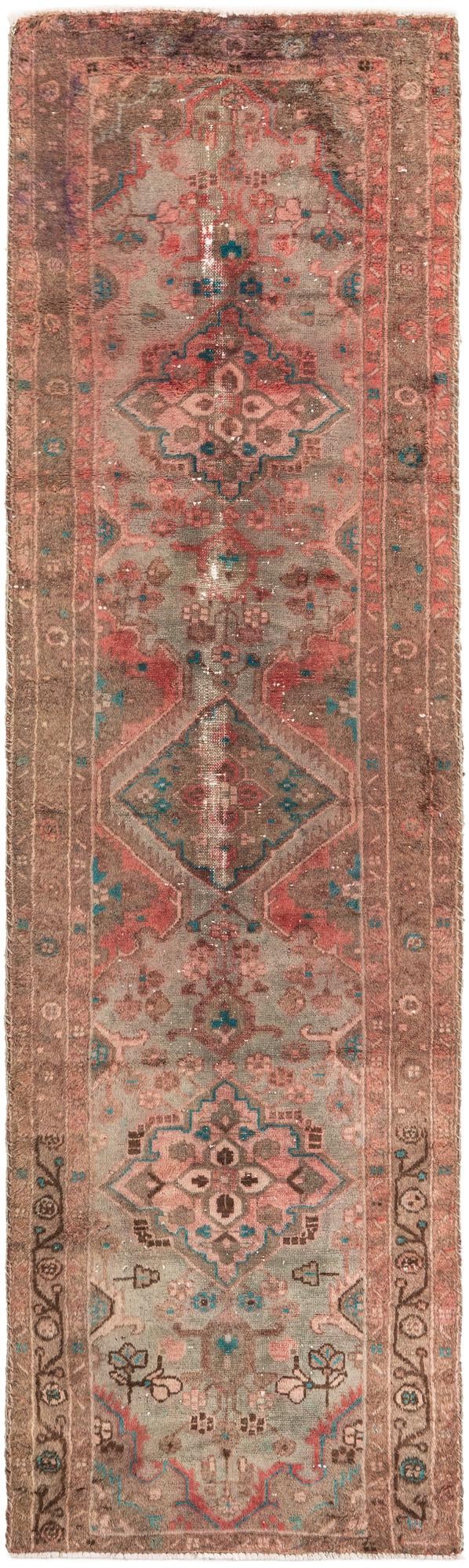 80cm x 285cm anudado a mano Ultra Vintage Alfombra Persa Lana Pasillera
