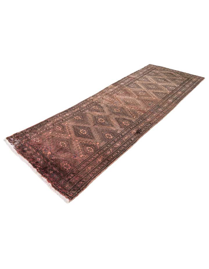 3' 6 x 9' 10 Hand Knotted Ultra Vintage Persian Wool Runner Rug