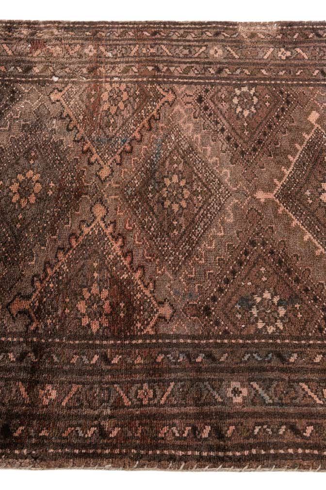 3' 6 x 9' 10 Hand Knotted Ultra Vintage Persian Wool Runner Rug