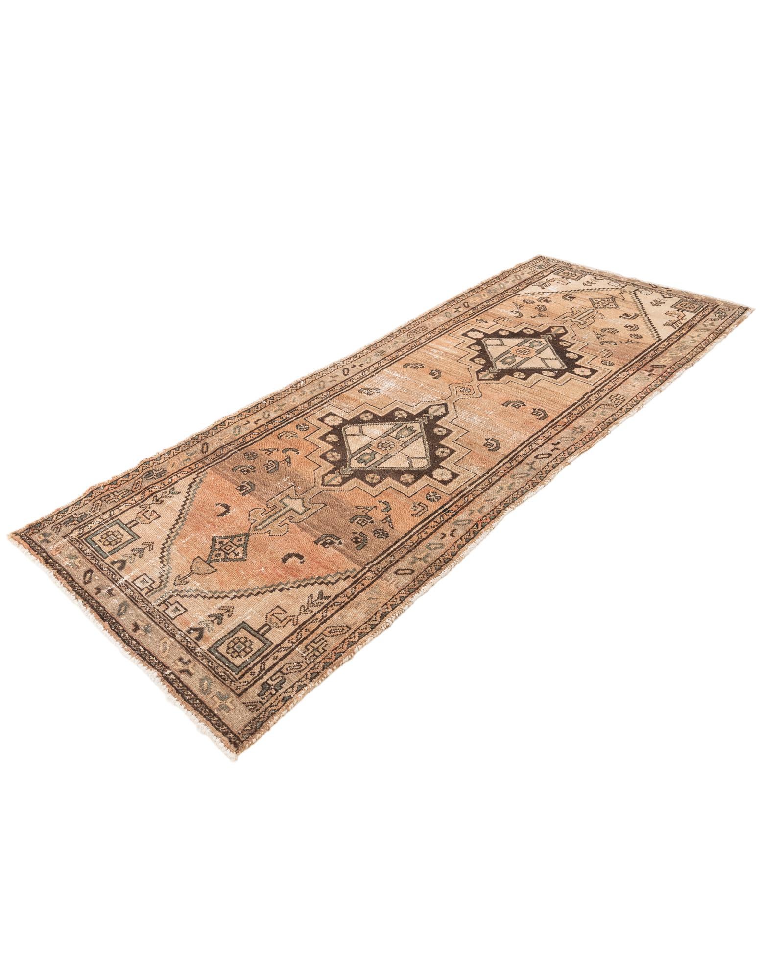 3' 7 x 9' Hand Knotted Ultra Vintage Persian Wool Runner Rug