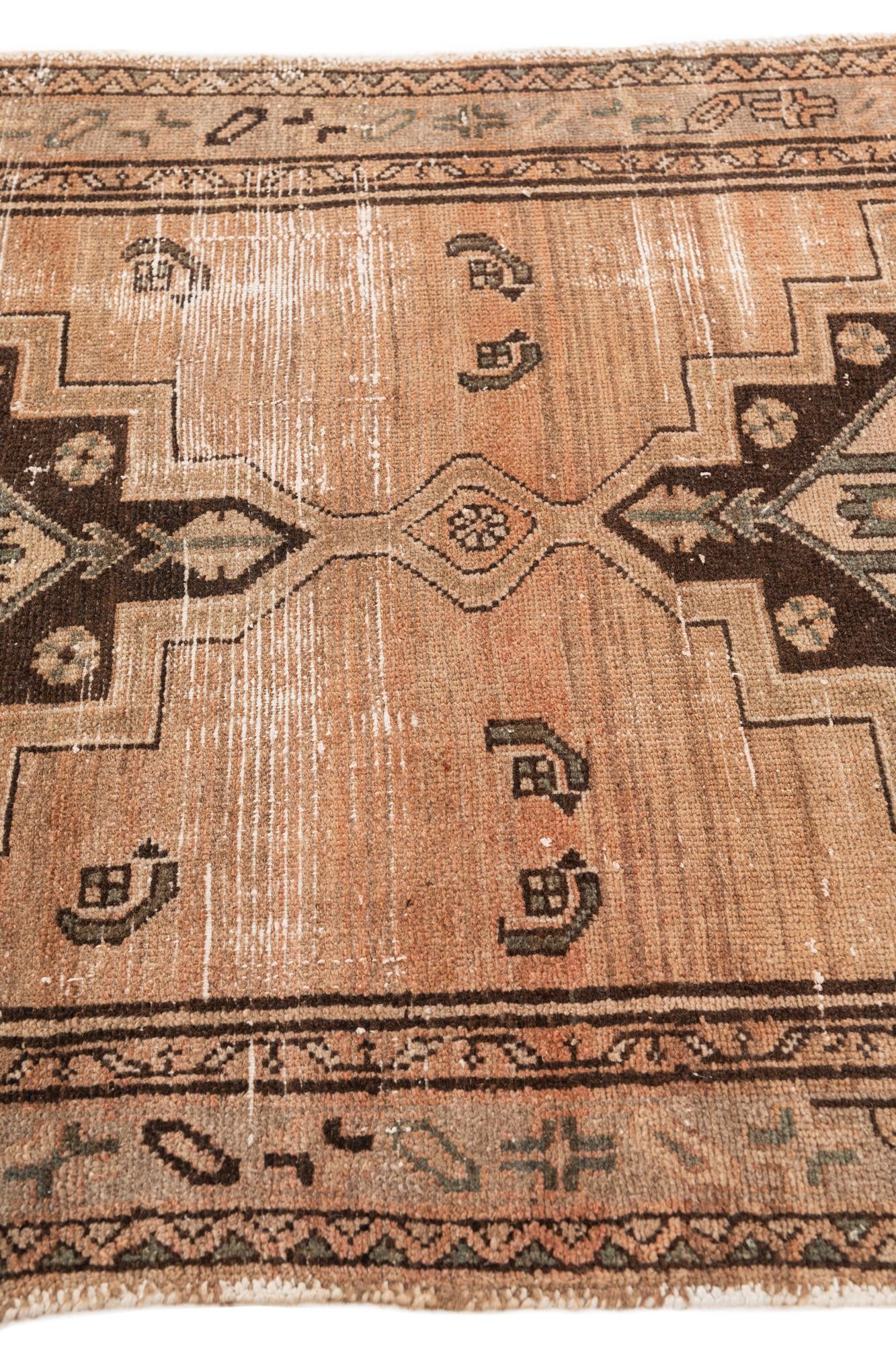 3' 7 x 9' Hand Knotted Ultra Vintage Persian Wool Runner Rug
