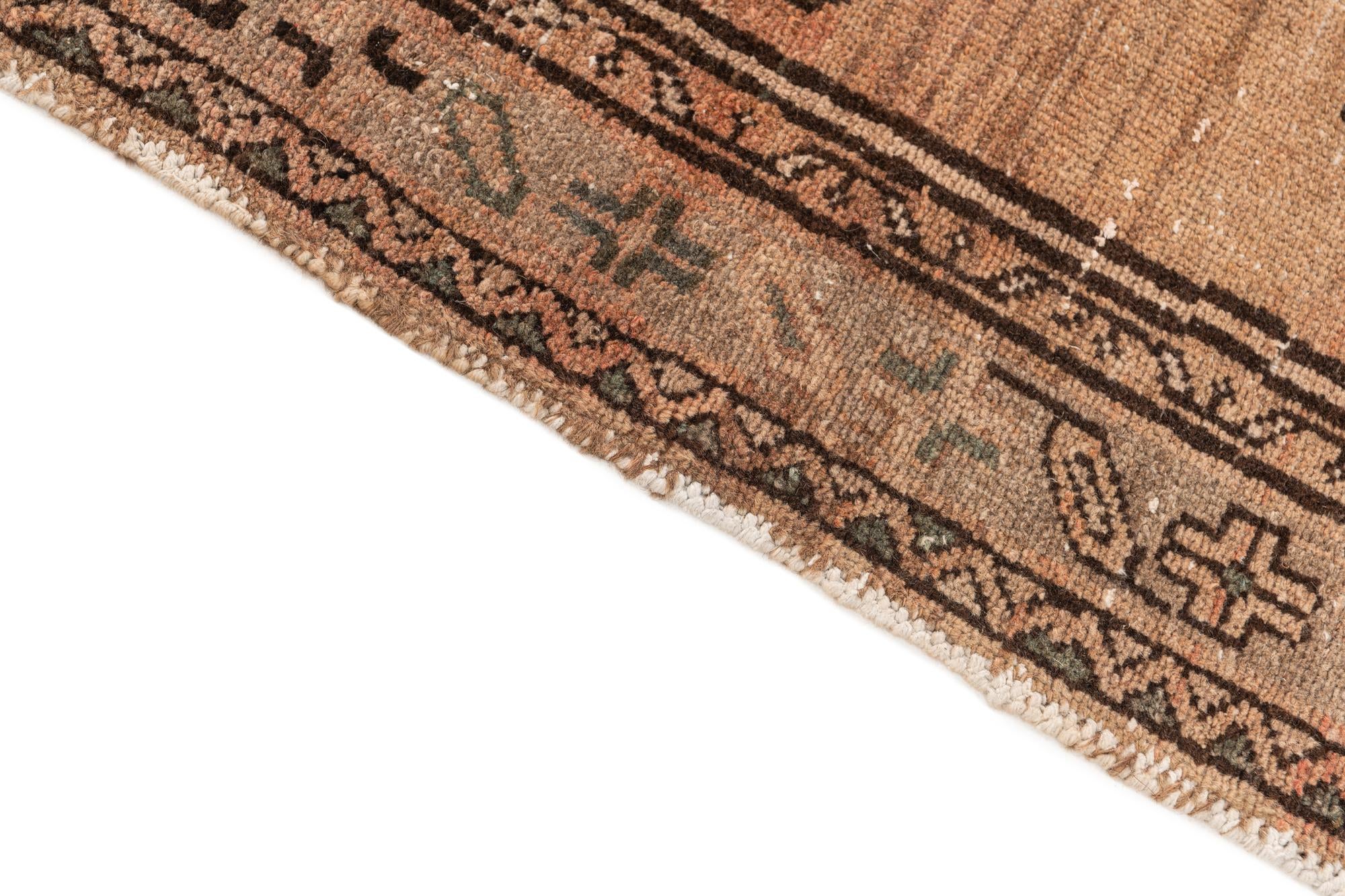 3' 7 x 9' Hand Knotted Ultra Vintage Persian Wool Runner Rug