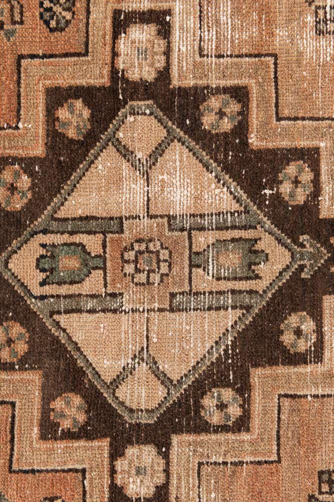 3' 7 x 9' Hand Knotted Ultra Vintage Persian Wool Runner Rug