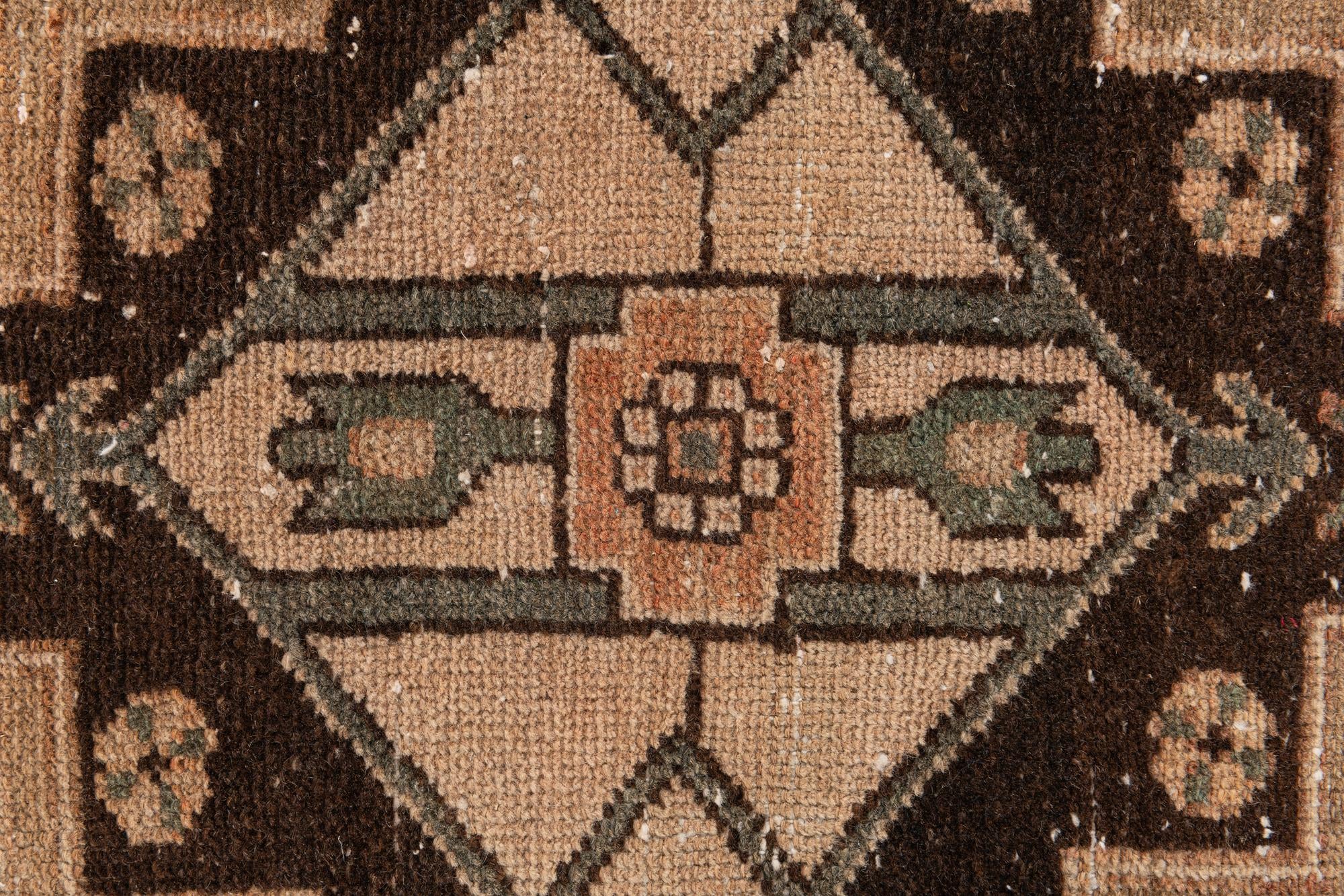 3' 7 x 9' Hand Knotted Ultra Vintage Persian Wool Runner Rug