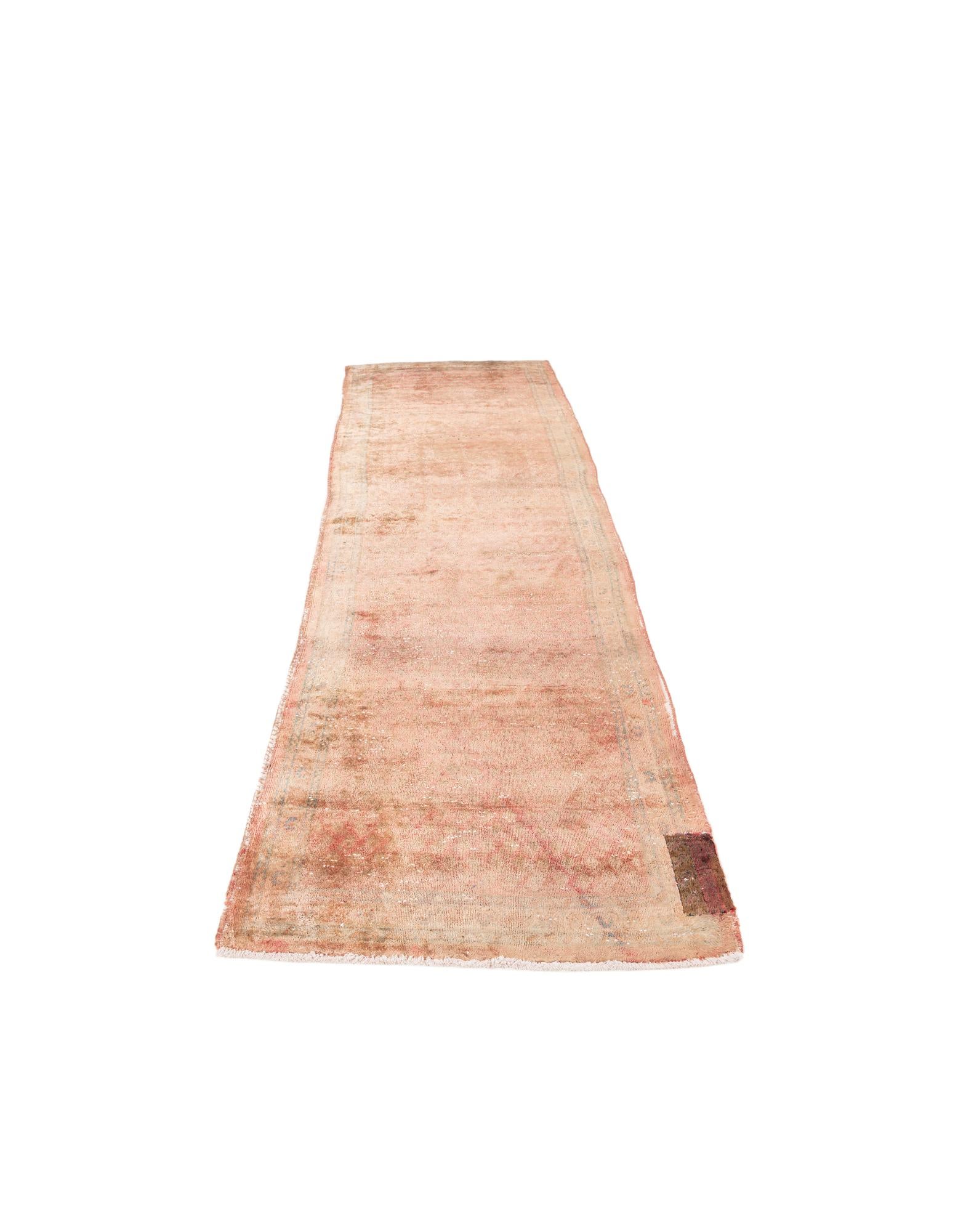 3' 6 x 10' 5 Hand Knotted Ultra Vintage Persian Wool Runner Rug