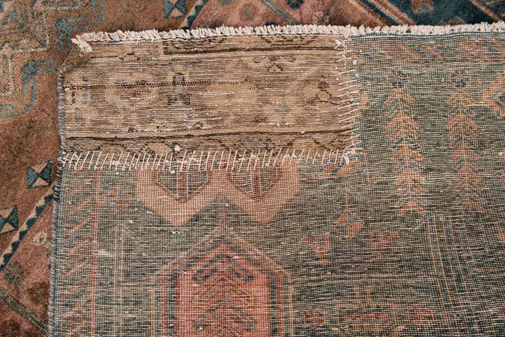 3' 8 x 8' 8 Hand Knotted Ultra Vintage Persian Wool Runner Rug