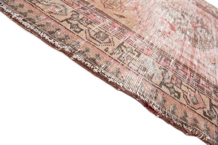 3' 7 x 10' 5 Hand Knotted Ultra Vintage Persian Wool Runner Rug