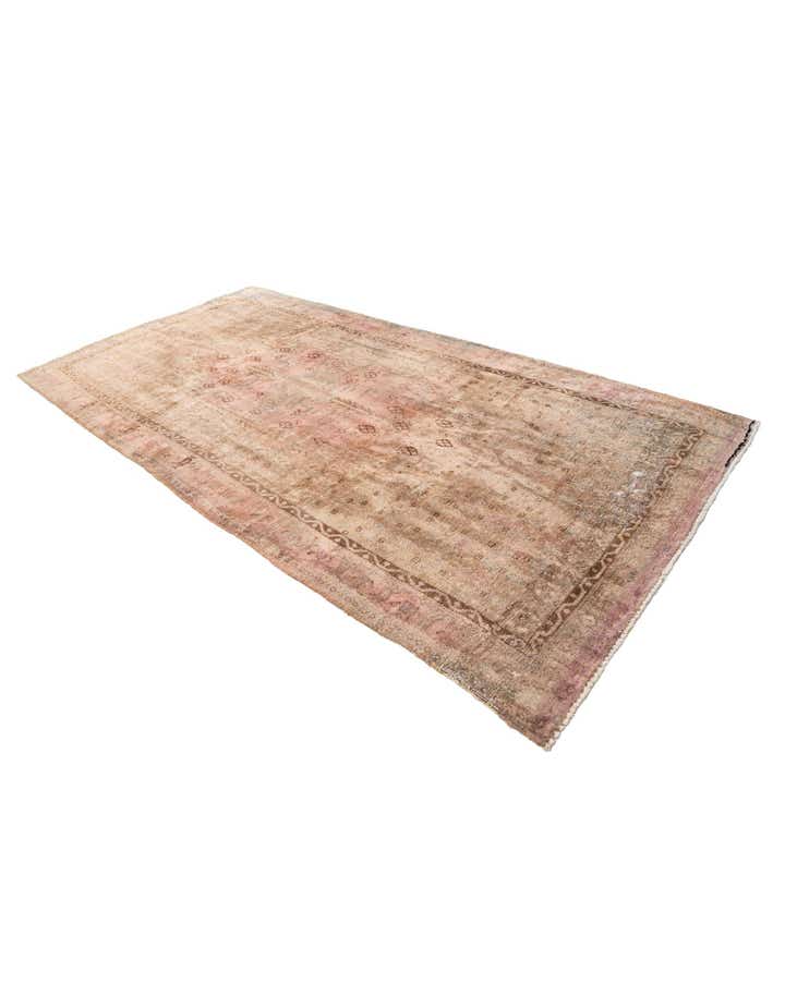 5' x 10' 4 Hand Knotted Ultra Vintage Persian Wool Runner Rug