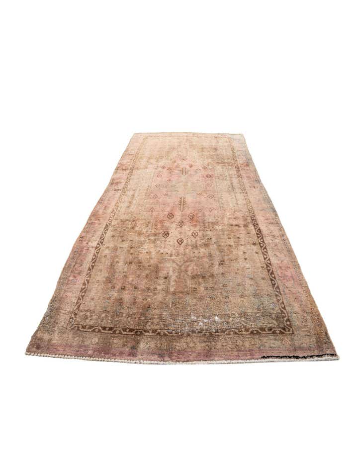 5' x 10' 4 Hand Knotted Ultra Vintage Persian Wool Runner Rug