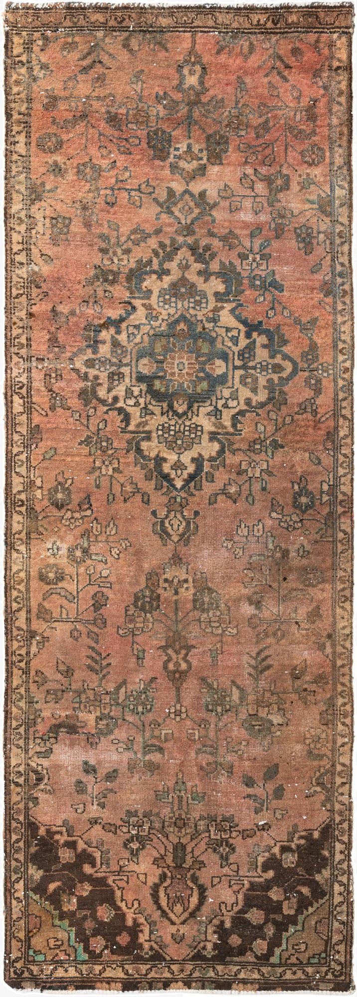 2' 8 x 7' 6  Hand Knotted Ultra Vintage Persian Wool Runner Rug
