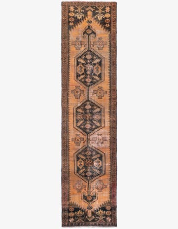 2' 3 x 9' Hand Knotted Ultra Vintage Persian Wool Runner Rug