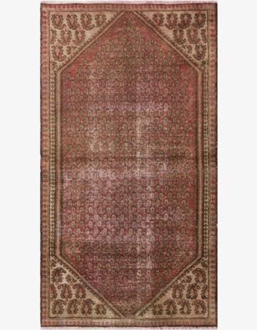 3' 3 x 6' 8 Hand Knotted Ultra Vintage Persian Wool Runner Rug