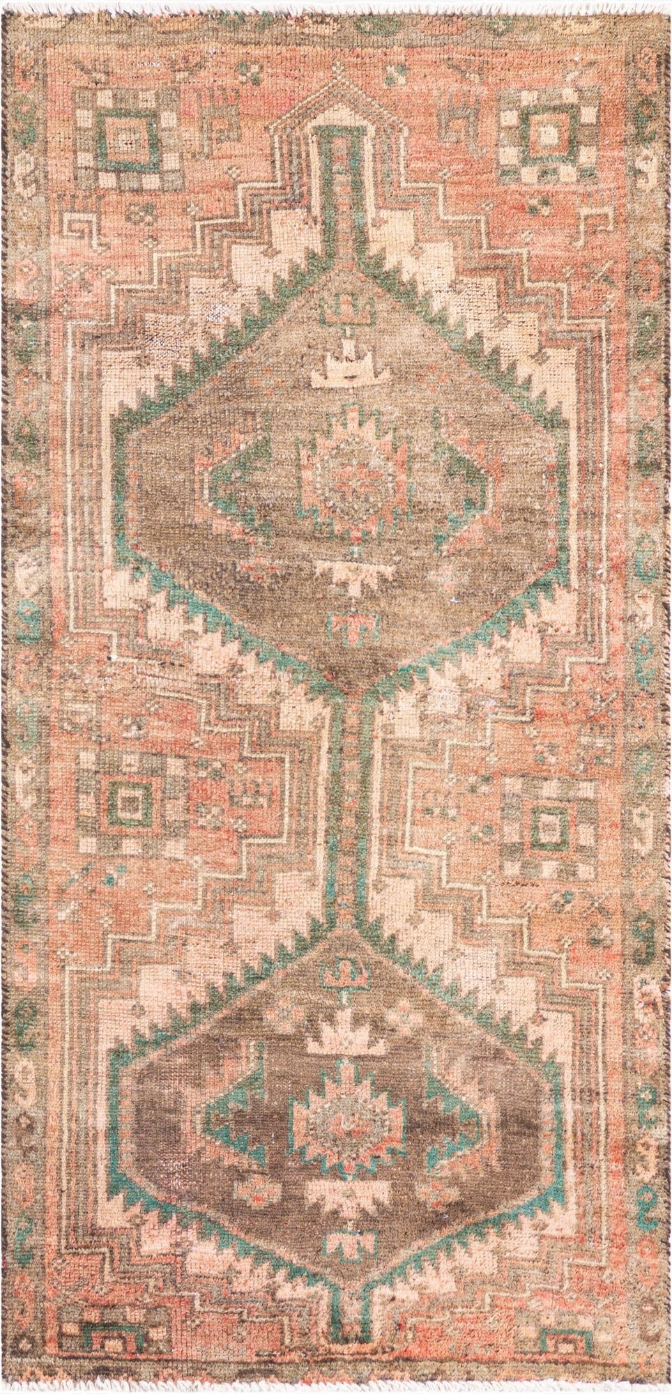 2' 10 x 5' 9  Hand Knotted Ultra Vintage Persian Wool Runner Rug