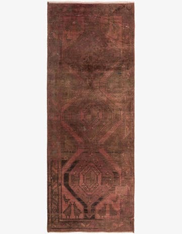 4' x 10' 4 Hand Knotted Ultra Vintage Persian Wool Runner Rug