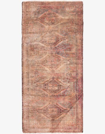 2' 3 x 5' Hand Knotted Ultra Vintage Persian Wool Runner Rug