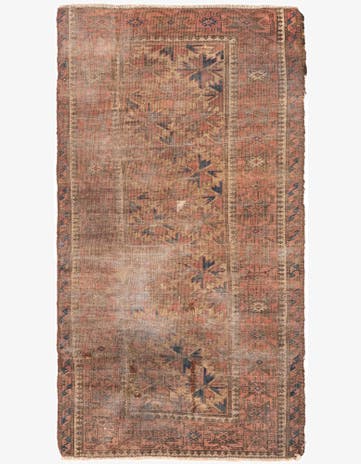 2' 8 x 5' Hand Knotted Ultra Vintage Persian Wool Runner Rug