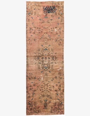 2' 10 x 8' 8 Hand Knotted Ultra Vintage Persian Wool Runner Rug
