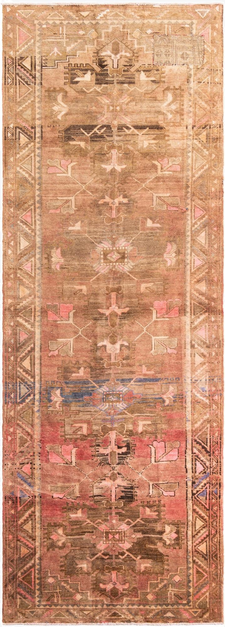 5' x 13' 9  Hand Knotted Ultra Vintage Persian Wool Runner Rug