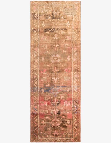 5' x 13' 9 Hand Knotted Ultra Vintage Persian Wool Runner Rug