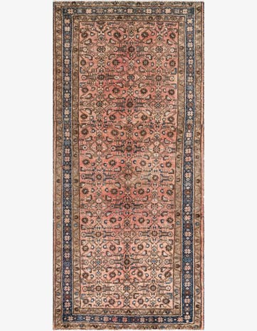 4' 4 x 9' 3 Hand Knotted Ultra Vintage Persian Wool Runner Rug