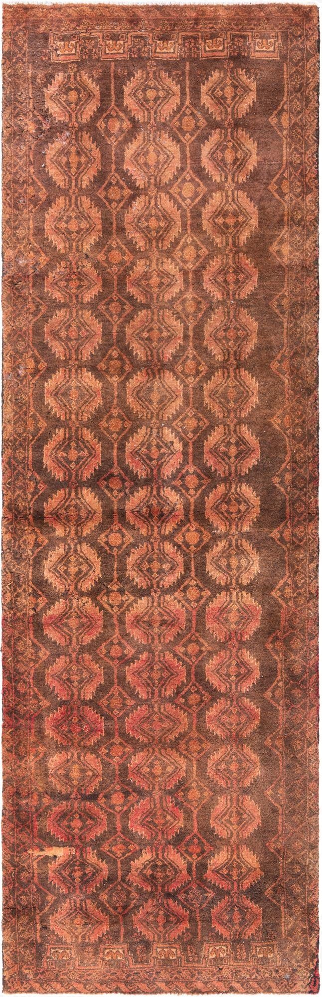 2' 10 x 9' 4  Hand Knotted Ultra Vintage Persian Wool Runner Rug