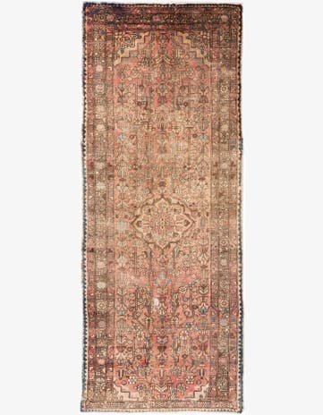 3' 10 x 9' 9 Hand Knotted Ultra Vintage Persian Wool Runner Rug