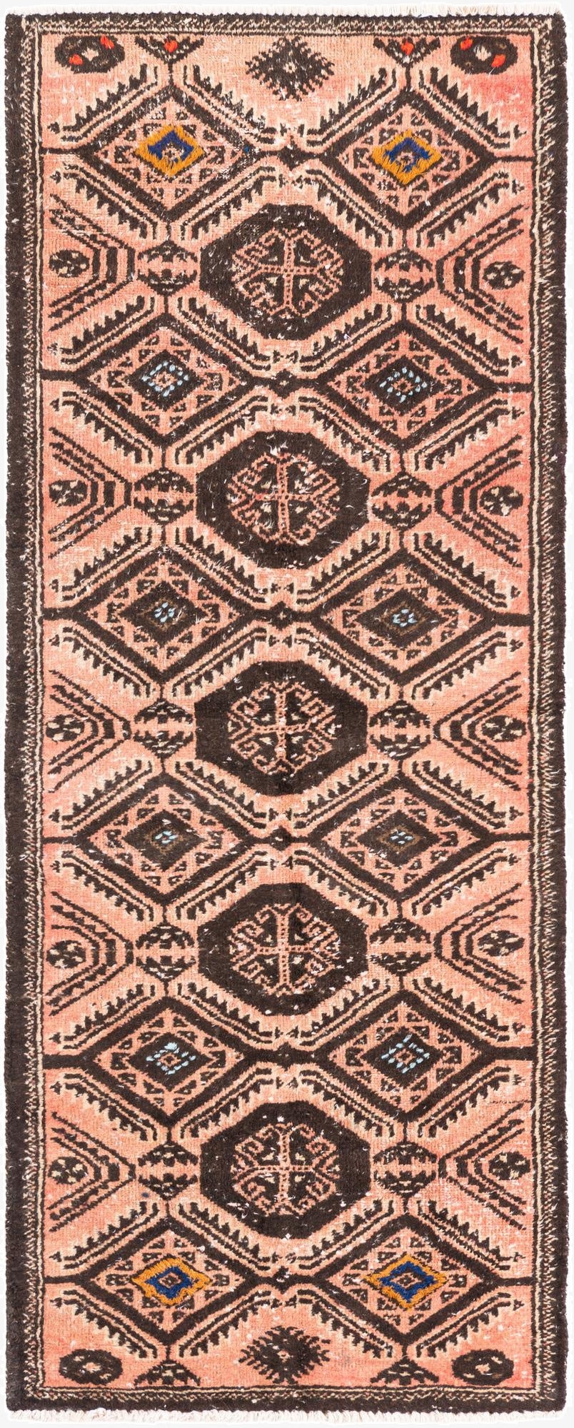 2' 6 x 6' 3  Hand Knotted Ultra Vintage Persian Wool Runner Rug