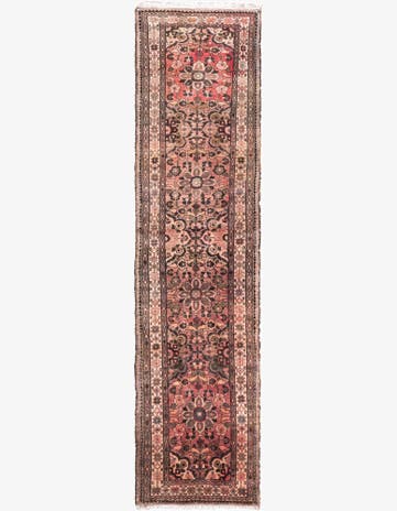 2' 9 x 11' 4 Hand Knotted Ultra Vintage Persian Wool Runner Rug