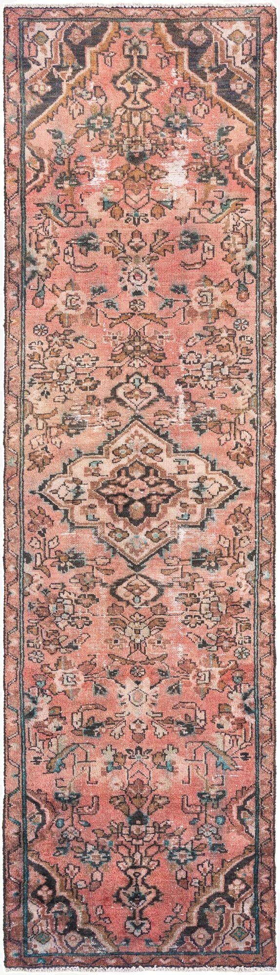 2' 4 x 8' 9  Hand Knotted Ultra Vintage Persian Wool Runner Rug