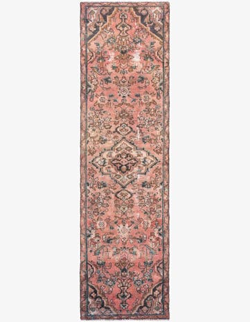 2' 4 x 8' 9 Hand Knotted Ultra Vintage Persian Wool Runner Rug