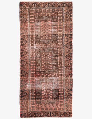 2' 8 x 6' Hand Knotted Ultra Vintage Persian Wool Runner Rug