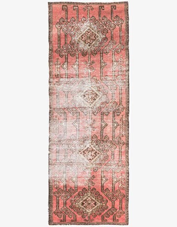 2' 4 x 6' 3 Hand Knotted Ultra Vintage Persian Wool Runner Rug