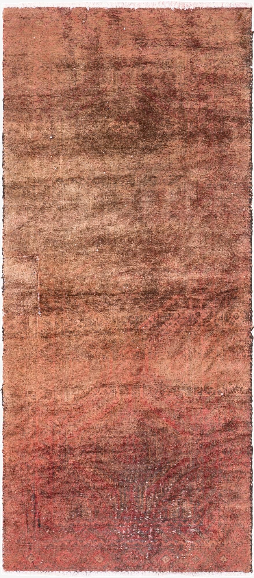 2' 5 x 5' 6  Hand Woven Ultra Vintage Wool Runner Rug