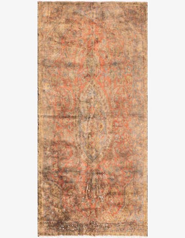 2' 9 x 5' 10 Hand Knotted Ultra Vintage Persian Wool Runner Rug