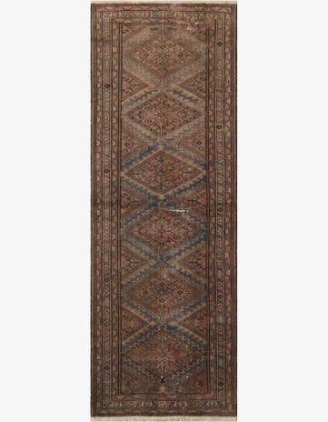 3' 6 x 9' 10 Hand Knotted Ultra Vintage Persian Wool Runner Rug