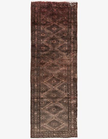 3' 6 x 9' 10 Hand Knotted Ultra Vintage Persian Wool Runner Rug