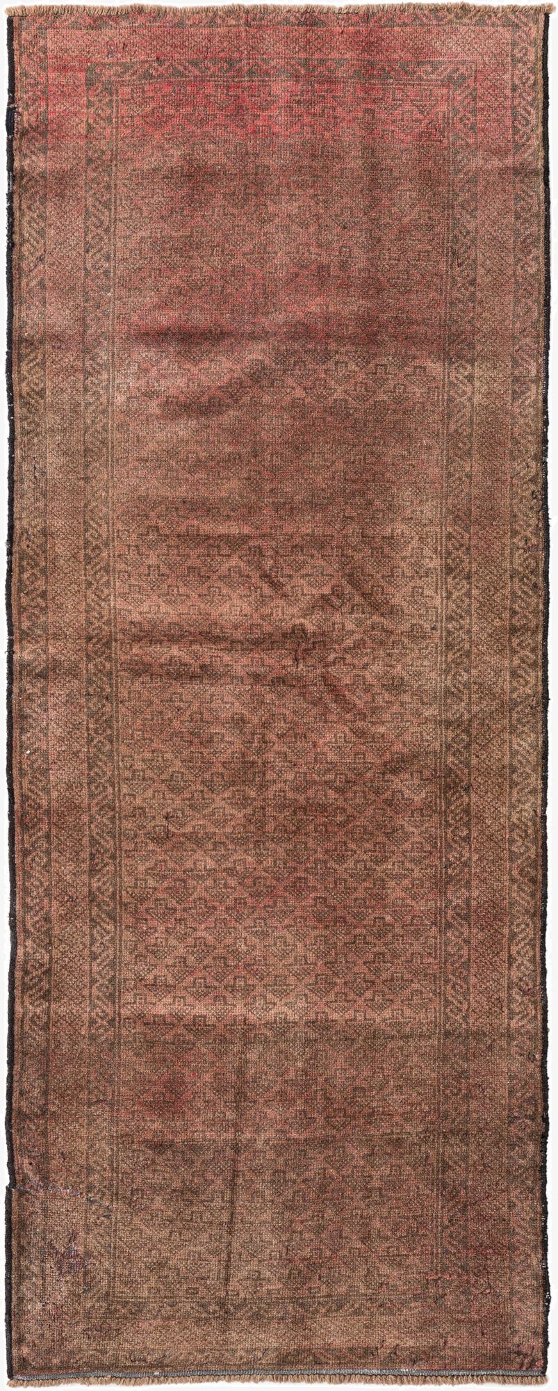 2' 8 x 6' 10  Hand Knotted Ultra Vintage Persian Wool Runner Rug