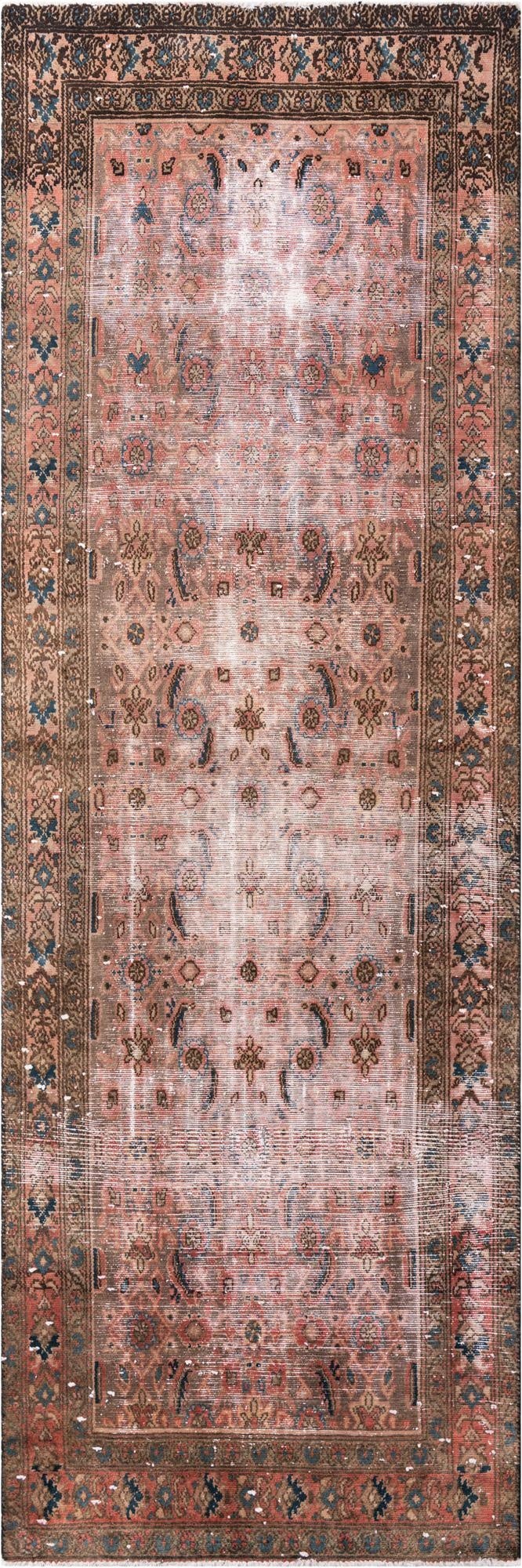 3' 6 x 10' 3  Hand Knotted Ultra Vintage Persian Wool Runner Rug