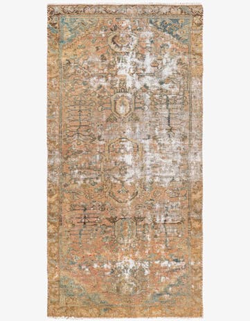 3' 3 x 6' 6 Hand Knotted Ultra Vintage Persian Wool Runner Rug