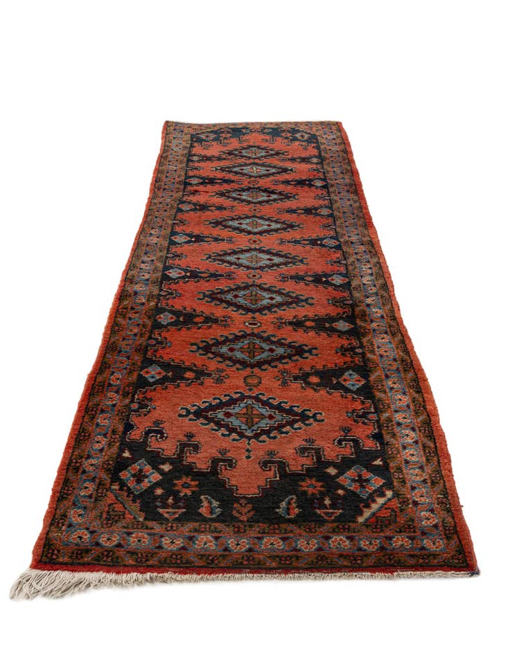 Detail image of 2' 9 x 10' 5  Hand Knotted Yalameh Wool Runner Rug