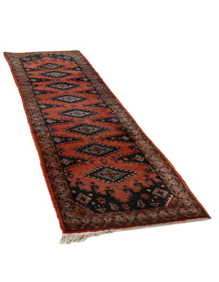 Detail image of 2' 9 x 10' 5  Hand Knotted Yalameh Wool Runner Rug